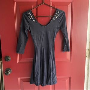 Mini Skater Dress Navy Blue Abercrombie